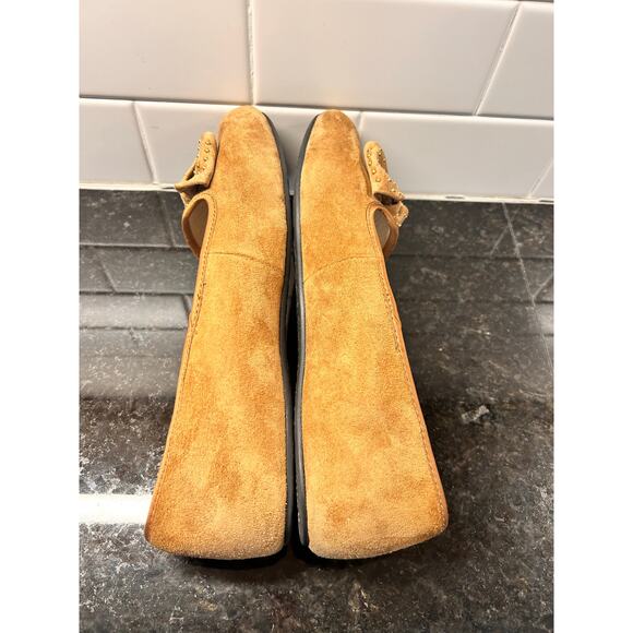 UGG Australia Alloway Women's Suede Studded Bow Ballet Flats Shoes‎ Brown SZ 9.5 - Picture 8 of 10